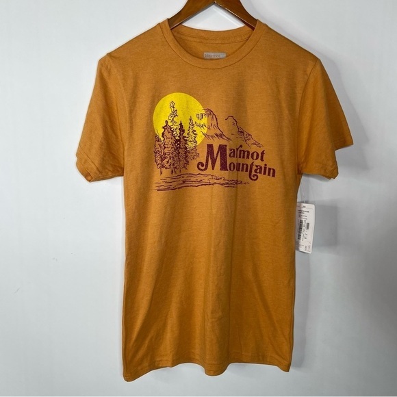 Marmot Mens Redpoint Tee Aztec Gold Heather NWT Small - Picture 3 of 6